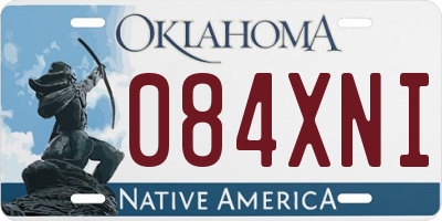 OK license plate 084XNI