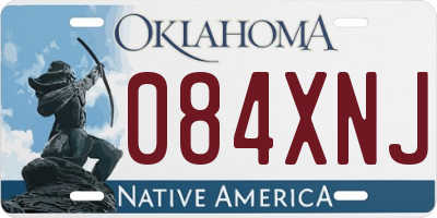 OK license plate 084XNJ