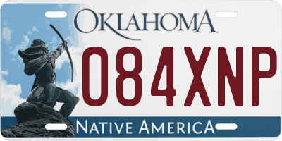 OK license plate 084XNP