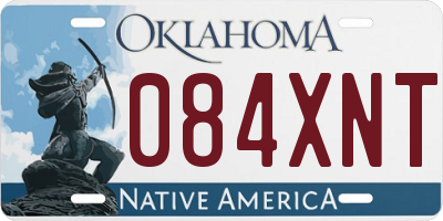 OK license plate 084XNT