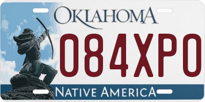 OK license plate 084XPO