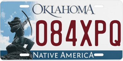 OK license plate 084XPQ