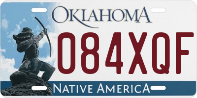 OK license plate 084XQF