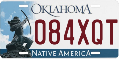 OK license plate 084XQT