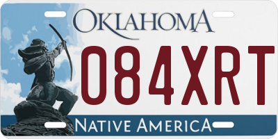 OK license plate 084XRT