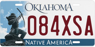 OK license plate 084XSA