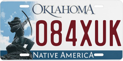 OK license plate 084XUK