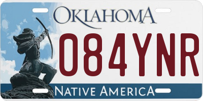 OK license plate 084YNR