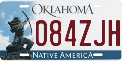 OK license plate 084ZJH