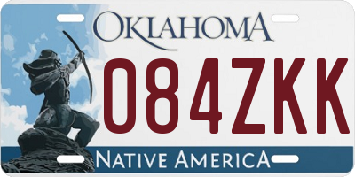 OK license plate 084ZKK