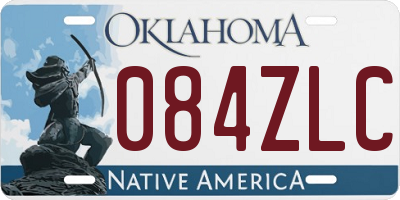 OK license plate 084ZLC