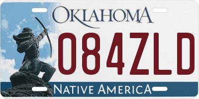 OK license plate 084ZLD