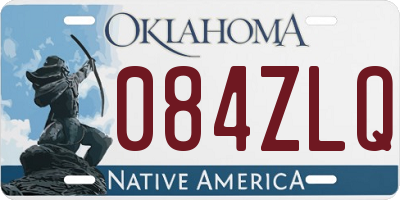 OK license plate 084ZLQ