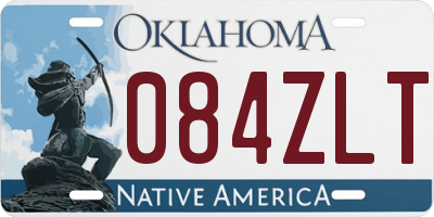 OK license plate 084ZLT