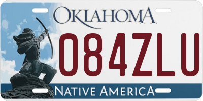 OK license plate 084ZLU