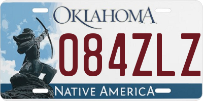 OK license plate 084ZLZ