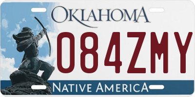 OK license plate 084ZMY