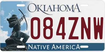 OK license plate 084ZNW