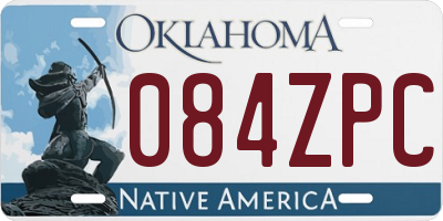 OK license plate 084ZPC