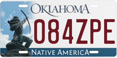 OK license plate 084ZPE