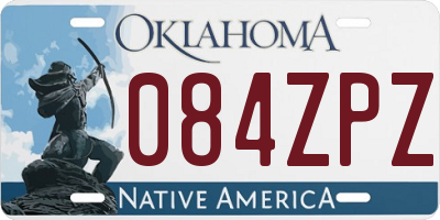 OK license plate 084ZPZ