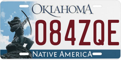 OK license plate 084ZQE