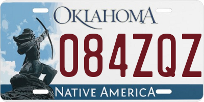 OK license plate 084ZQZ