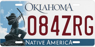 OK license plate 084ZRG