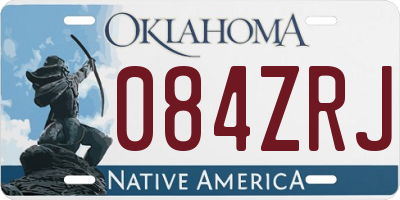 OK license plate 084ZRJ
