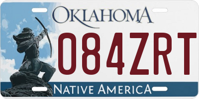 OK license plate 084ZRT