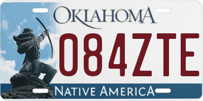 OK license plate 084ZTE