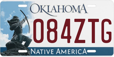 OK license plate 084ZTG