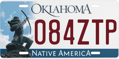 OK license plate 084ZTP