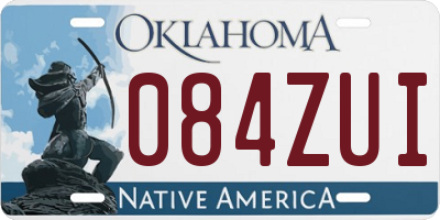 OK license plate 084ZUI