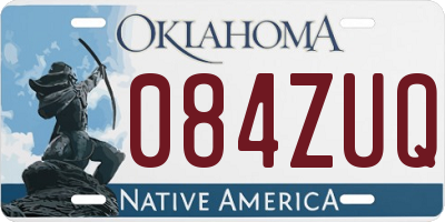 OK license plate 084ZUQ