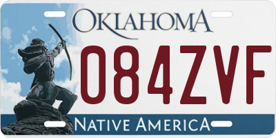 OK license plate 084ZVF