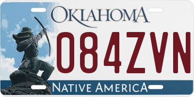 OK license plate 084ZVN