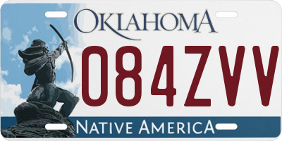 OK license plate 084ZVV