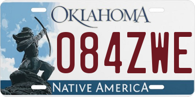 OK license plate 084ZWE