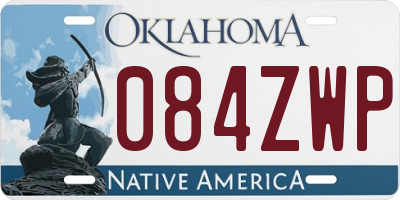OK license plate 084ZWP
