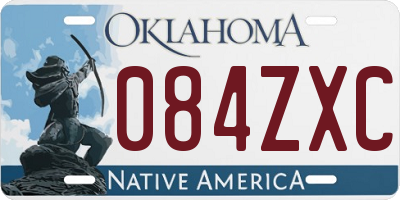 OK license plate 084ZXC