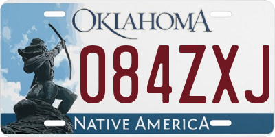 OK license plate 084ZXJ