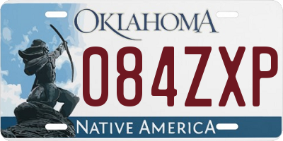 OK license plate 084ZXP