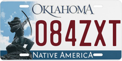 OK license plate 084ZXT