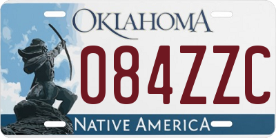 OK license plate 084ZZC