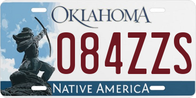 OK license plate 084ZZS