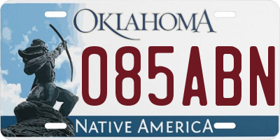 OK license plate 085ABN