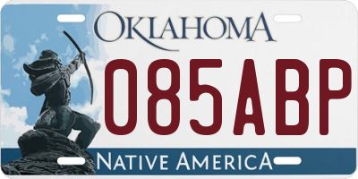 OK license plate 085ABP