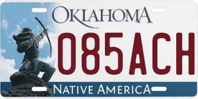 OK license plate 085ACH