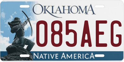OK license plate 085AEG